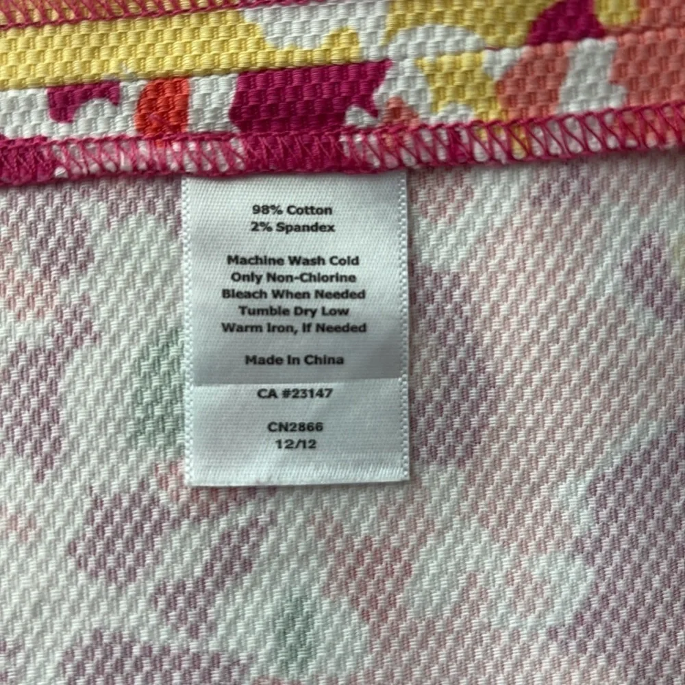 Talbots Pink, Red, Green and Yellow Knee-Length Pencil Skirt